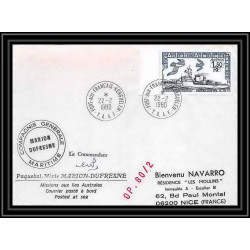 1329 marion dufresne 22/2/1980 TAAF Antarctic terres australes Lettre (cover)