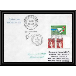 1355 opération strabon 82 marion dufresne Signé signed 19/10/1982 TAAF Antarctic terres australes Lettre (cover)