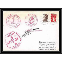 1358 zm 01 Signé signed bourdais 6/10/1982 TAAF Antarctic terres australes Lettre (cover)