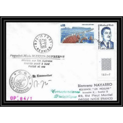 1367 marion dufresne Signé signed opération 84/1 5/12/1983 TAAF Antarctic terres australes Lettre (cover)