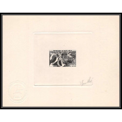 0873 Epreuve d'artiste artist proof haute volta y&t 175 20 ans unesco Signé signed autograph