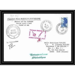 1383 campagne sinode 12 Signé signed marion dufresne 22/4/1983 TAAF Antarctic terres australes Lettre (cover)