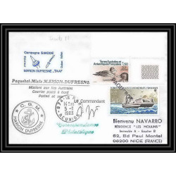 1396 campagne sinode 14 Signé signed dufresne 5/11/1983 obl paquebot TAAF Antarctic terres australes Lettre (cover)