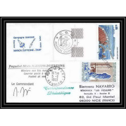 1400 campagne sinode 14 Signé signed marion dufresne 5/11/1983 TAAF Antarctic terres australes Lettre (cover)