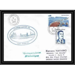 1404 lady franklin crosbie shipping 14/12/1983 TAAF Antarctic terres australes Lettre (cover)