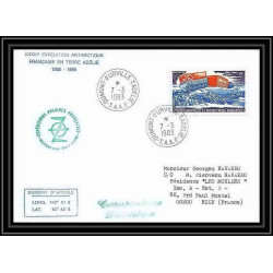 1411 33 ème expédition terre adelie dumont d'urville 7/3/1983 TAAF Antarctic terres australes Lettre (cover)
