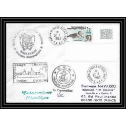 1424 marion dufresne md 37 Signé signed 22/7/1983 TAAF Antarctic terres australes Lettre (cover)