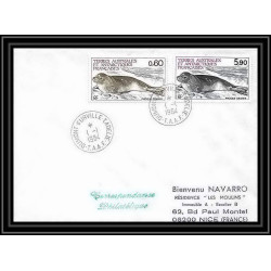 1436 33 ème expédition terre adelie 1/1/1984 TAAF Antarctic terres australes Lettre (cover) jour de l'an phoques seal