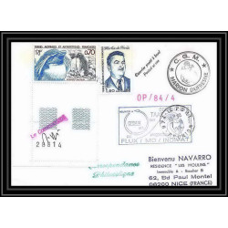 1444 indivat marion dufresne 7/8/1984 obl paquebot Signé signed TAAF Antarctic terres australes Lettre (cover)