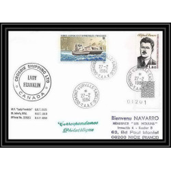 1462 dumont d'urville 27/2/1984 TAAF Antarctic terres australes Lettre (cover)