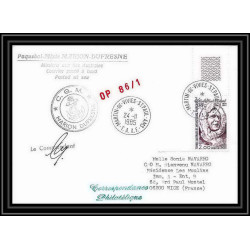 1473 marion dufresne op 86/1 Signé signed TAAF Antarctic terres australes Lettre (cover) coin de feuille