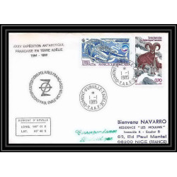 1502 35 ème expédition en terre adélie 1/1/1985 dumont d'urville TAAF Antarctic terres australes Lettre (cover)