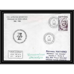 1510 35 ème expédition en terre adélie 1/1/1985 dumont d'urville TAAF Antarctic terres australes Lettre (cover)
