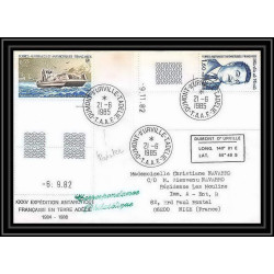 1513 35 ème expédition en terre adélie 26/6/1985 dumont d'urville TAAF Antarctic terres australes Lettre coin daté
