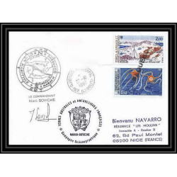 1540 op 88/1 marion dufresne Signé signed 27/10/1987 obl paquebot TAAF Antarctic terres australes Lettre (cover)
