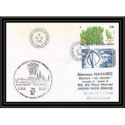 1551 navire polaire astrobale 26/12/1988 TAAF Antarctic terres australes Lettre (cover)