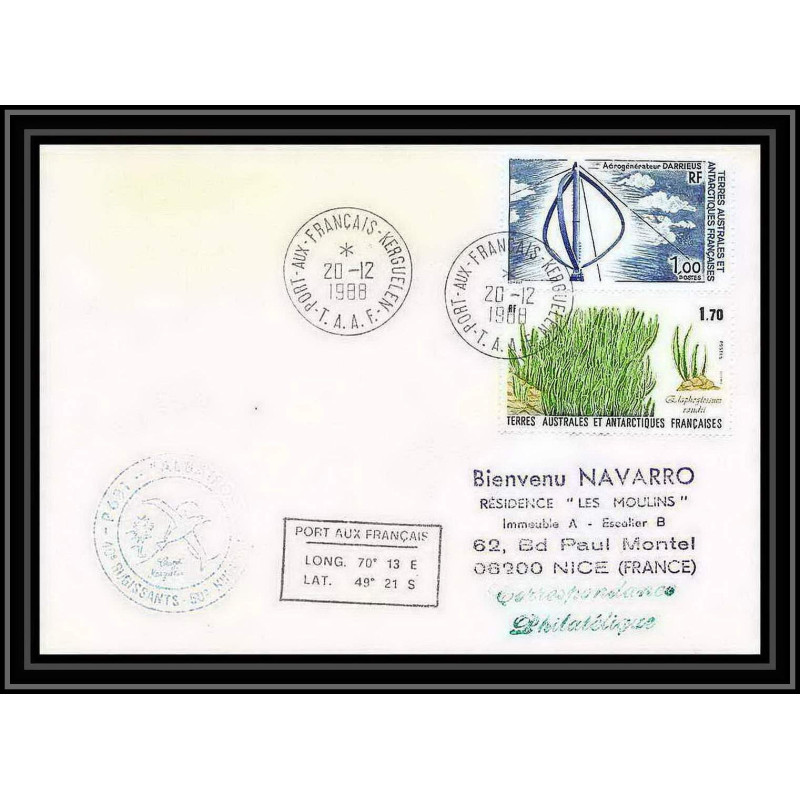 1560 p 681 albatros 20/12/1988 TAAF Antarctic terres australes Lettre (cover)