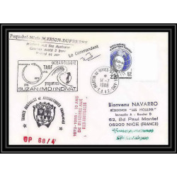 1572 88/4 océanologie md indivat 7/7/1988 Signé signed TAAF Antarctic terres australes Lettre (cover)