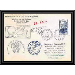 1576 88/4 océanologie md indivat 7/7/1988 Signé signed TAAF Antarctic terres australes Lettre (cover)