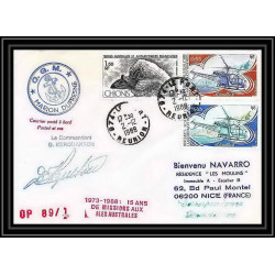 1581 89/2--2/12/1988 marion dufresne Signé signed kerouanton TAAF Antarctic terres australes Lettre (cover)
