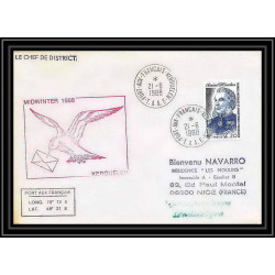 1595 mindwinter 21/9/1988 kerguelen TAAF Antarctic terres australes Lettre (cover)