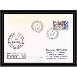 1601 fish cnn l'astrobale 3/12/1989 TAAF Antarctic terres australes Lettre (cover)