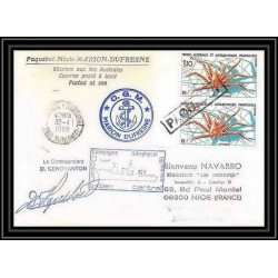 1616 md 61 indien central Signé signed kerouanton 30/4/1989 TAAF Antarctic terres australes Lettre (cover)