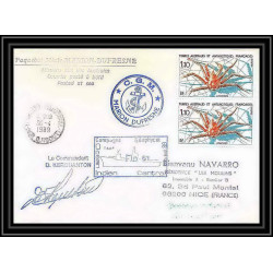 1617 md 61 indien central Signé signed kerouanton 30/4/1989 TAAF Antarctic terres australes Lettre (cover)