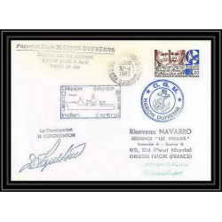 1618 md 61 indien central Signé signed kerouanton 30/4/1989 TAAF Antarctic terres australes Lettre (cover)