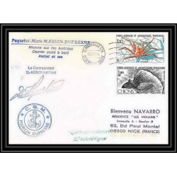 1620 marion dufresne Signé signed kerouanton 25/07/1989 TAAF Antarctic terres australes Lettre (cover)