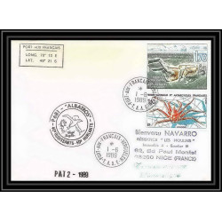 1635 albatros patrouile 1 1/6/1989 TAAF Antarctic terres australes Lettre (cover)