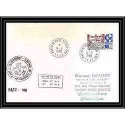 1637 albatros patrouile 1 14/6/1989 TAAF Antarctic terres australes Lettre (cover)