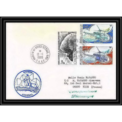 1639 samper austral 13/1/1989 TAAF Antarctic terres australes Lettre (cover)