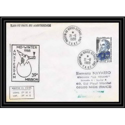 1647 mindwinter 39ème 21/6/1988 amsterdam TAAF Antarctic terres australes Lettre (cover)