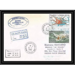 1661 sapmer navire austral ile saint paul 9/1/1990 TAAF Antarctic terres australes Lettre (cover)