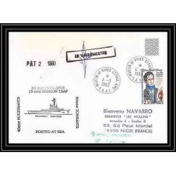 1670 TAAF Antarctic terres australes LETTRE patrouilleur albatros 50 ème hurlant 18ème mission Signé signed 11/3/1990 TA