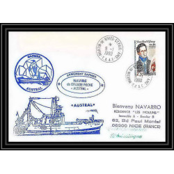 1684 navire austral 9/1/1990 TAAF Antarctic terres australes Lettre (cover)