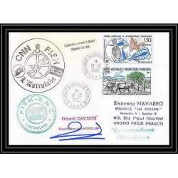 1686 fish astrobale 12/12/1990 Signé signed daudon TAAF Antarctic terres australes Lettre (cover)