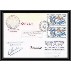 1718 op 91/2 marion dufresne 23/11/1990 Signé signed loudes TAAF Antarctic terres australes Lettre (cover)