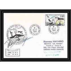1730 geophique interne Signé signed 22/12/1990 TAAF Antarctic terres australes Lettre (cover)