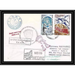 1743 md 70 hedre djibouti Signé signed loudes 9/9/1991 obl paquebot TAAF Antarctic terres australes Lettre (cover)