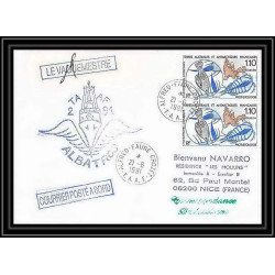 1788 albatros 21/6/1991 Signé signed TAAF Antarctic terres australes Lettre (cover)