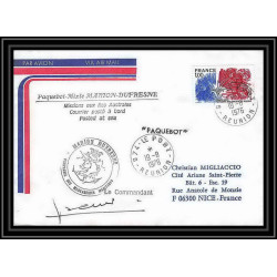 1850 marion dufresne Signé signed 19/8/1976 TAAF Antarctic terres australes Lettre (cover)