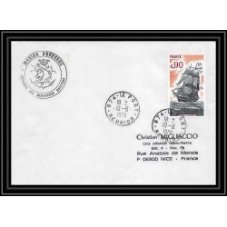 1854 marion dufresne cachet la reunion 10/6/1976 TAAF Antarctic terres australes Lettre (cover)