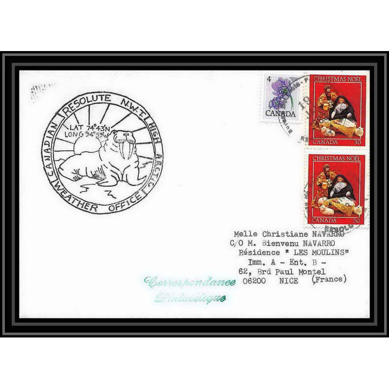 1936 Antarctic canada Lettre (cover) resolute morse 19/1/1980