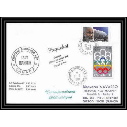 1948 Antarctic canada Lettre (cover) dumont d'urville 27/2/1984
