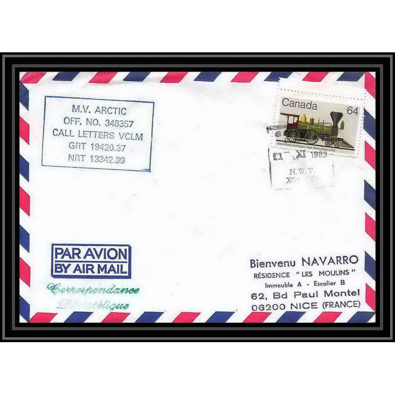 1954 Antarctic canada Lettre (cover) mv arctic 2/11/1983