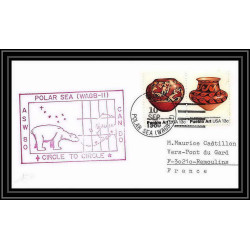 1988 Antarctic USA Lettre (cover) polar sea wagb-11 alaska 10/9/1980 rare itage numéroté