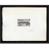 0898 Epreuve d'artiste artist proof Gabon (gabonaise) PA y&t 51 aerogare de libreville avion plane Signé signed autograp