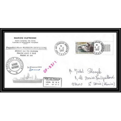 2251 ANTARCTIC terres australes TAAF lettre cover Dufresne OP 83/1 Signé signed 4/12/1982 coin de feuille sea leopard